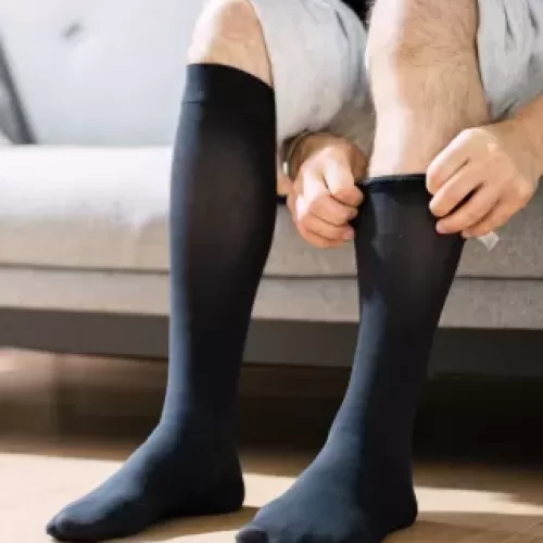 Walking on the Treadmill in Compression Stockings: A Story About Healing and Therapy
